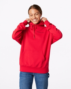 Converse Oversized Pullover Női Pulóver Piros | KLRIPWQ-HU